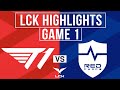 T1 vs NS Highlights Game 1 | LCK 2024 Spring | T1 vs Nongshim RedForce