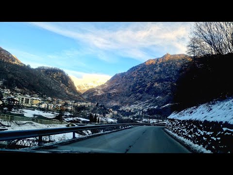 A relaxing drive around Valmalenco! Sondrio, Italy! A snowy paradise ! Bella Valtellina! 2023 ♥️🇮🇹