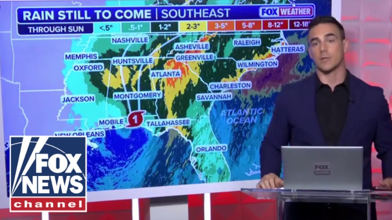 Hurricane Isaias Category 1 as it moves inland