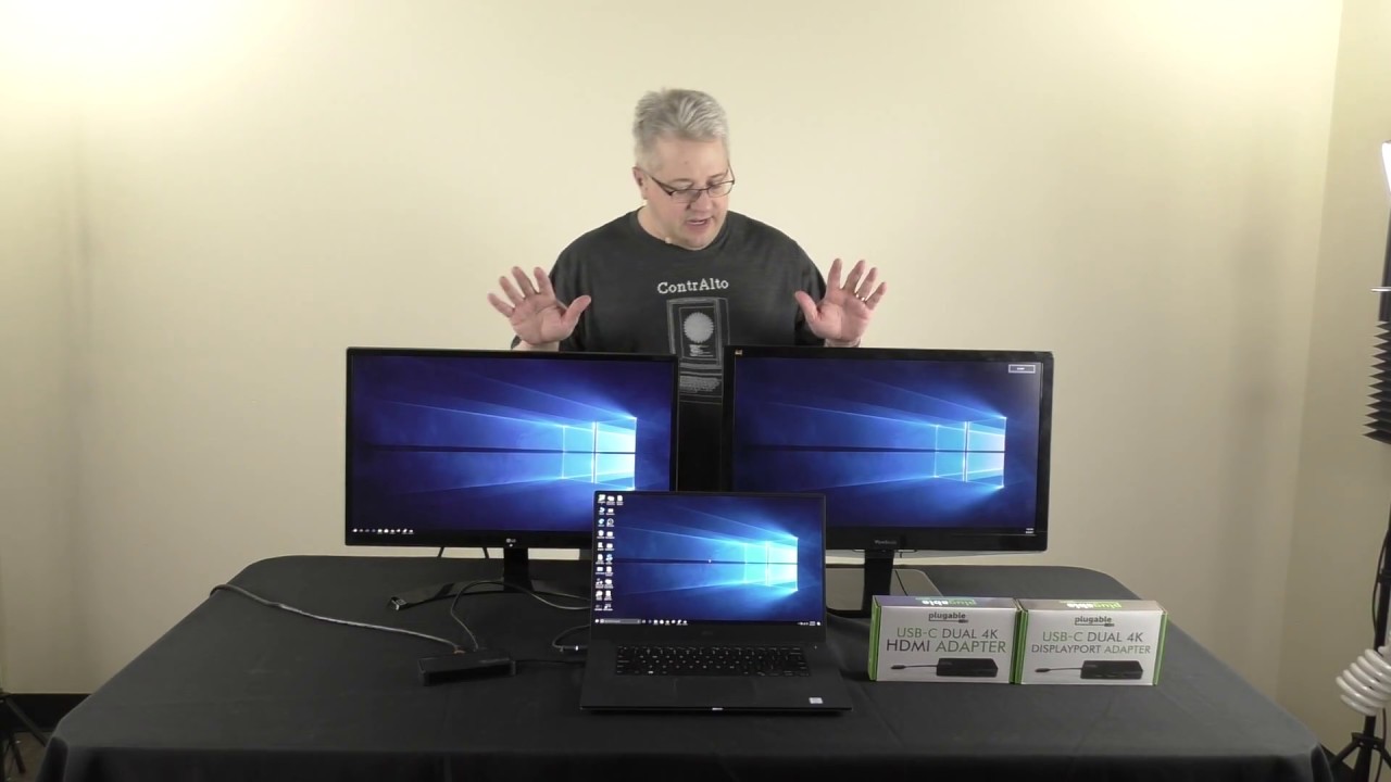 Plugable USB-C Dual 4K DisplayLink adapters