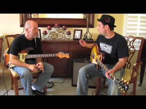 Blues Guitar Lessons - 2 finger blues rhythm - comping - fender strat - gibson les paul