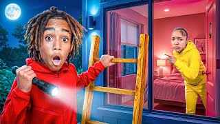 I CAUGHT THE NEW KID SNEAKING OUT👀 **BUSTED**
