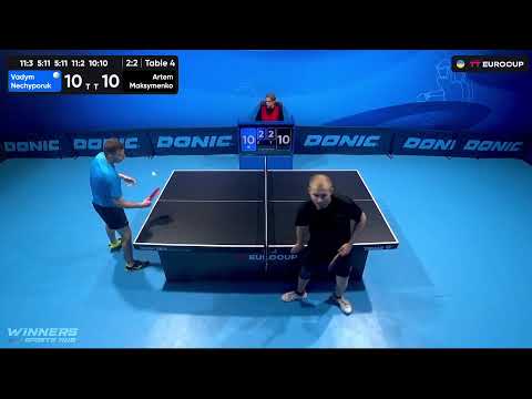 14:05 Vadym Nechyporuk - Artem Maksymenko 15.10.2023 TT Euro.Cup Ukraine Star. TABLE 4