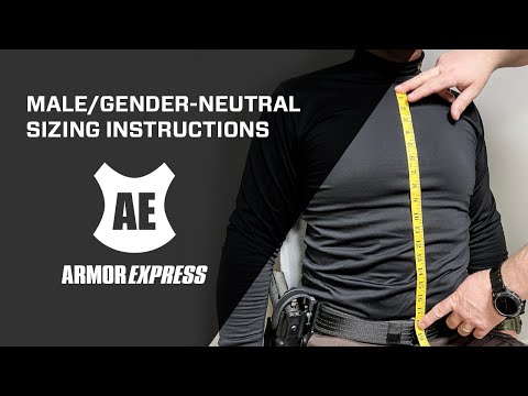 Male/Gender-Neutral Concealable Sizing Instructions