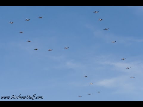 THE SOUND OF FREEDOM - Huge P-51 Mustang Formation!