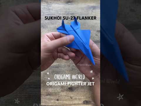 SUKHOI SU-27 FLANKER FIGHTER JET ORIGAMI | DIY PAPER PLANE ORIGAMI TUTORIAL | TOPGUN MAVERICK ART