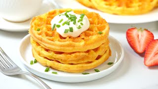 2 Ingredient Keto Waffle Recipe | Low Carb + Gluten Free by The Domestic Geek