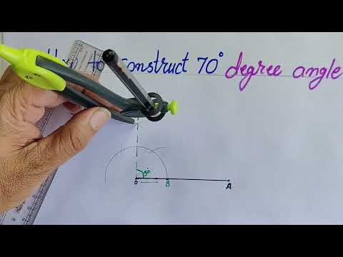 How to Construct a 70° Angle | Geometry Construction with Compass & Ruler | Step-by-Step Tutorial