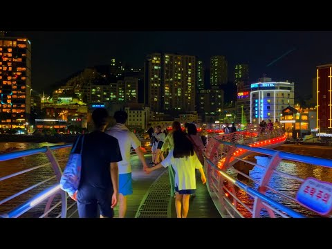 busan caminhada 4k 🇰🇷 praia de songdo