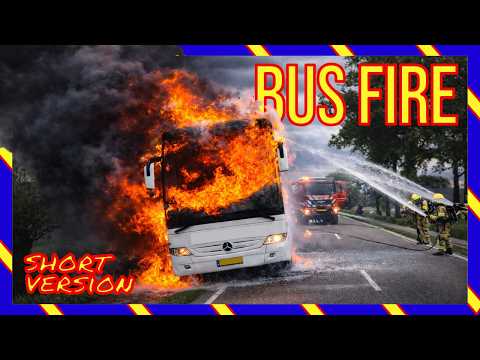 🔥MAJOR BUS FIRE in The Netherlands – Dutch Firefighters in Action