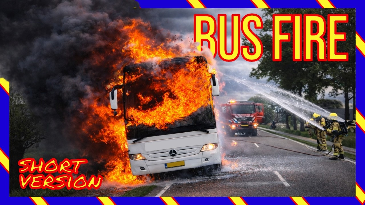 🔥GROTE BUSBRAND in Lunteren | Bus in Lichterlaaie – Brandweer in Actie