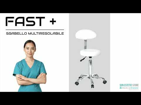 Fast + sgabello con schienale regolabile