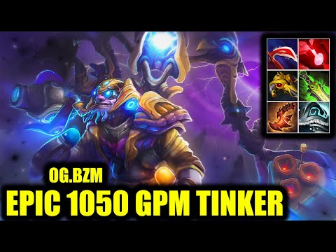 🔥 EPIC 1050 GPM TINKER - OG.BZM - 28 KILLS - DOTA 2 PRO GAME HIGHLIGHTS