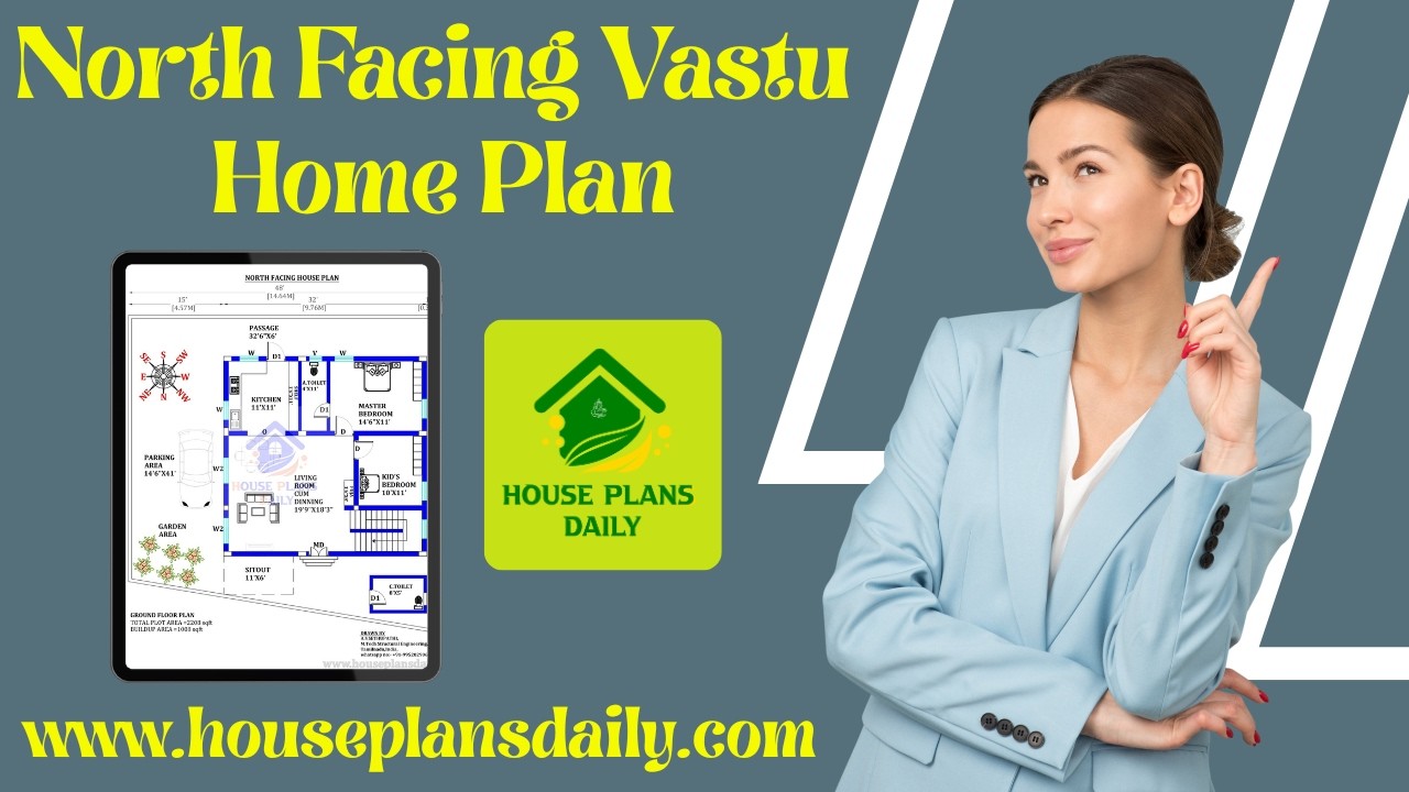 North Facing Vastu Home Plan | Modern Vastu House Design with Perfect Room Directions