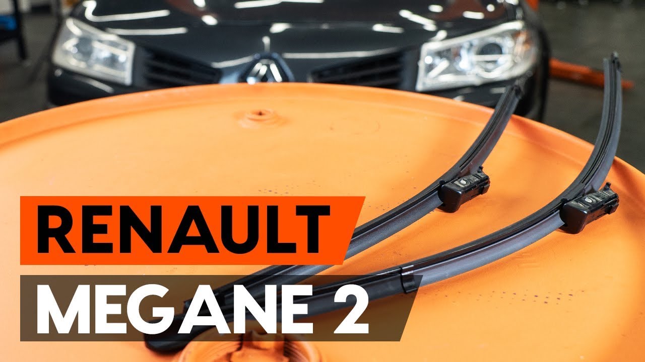 Como mudar escovas do limpa vidros da parte dianteira em Renault Megane 2 - guia de substituição