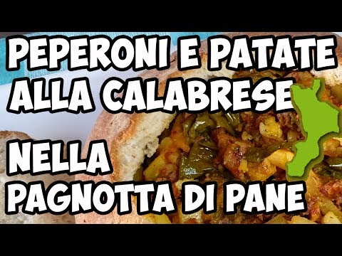 🥔Come fare Peperoni e Patate Alla Calabrese nella Pagnotta di Pane