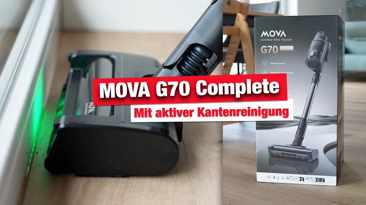 MOVA G70 Complete - Akku-Staubsauger mit top Kantenreinigung dank Roboterarm
