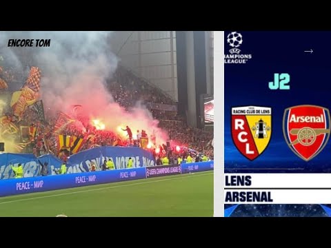 RC LENS - ARSENAL : LES CORONS chant reprit par tout les supporters! Ambiance de LIGUE DES CHAMPIONS
