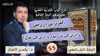 صورة 55- الفقه الشافعي: الحقوق بين الزوجين _ ما الذي يجب للزوجة وما الذي يجب عليها؟ _ د. ياسر النجار