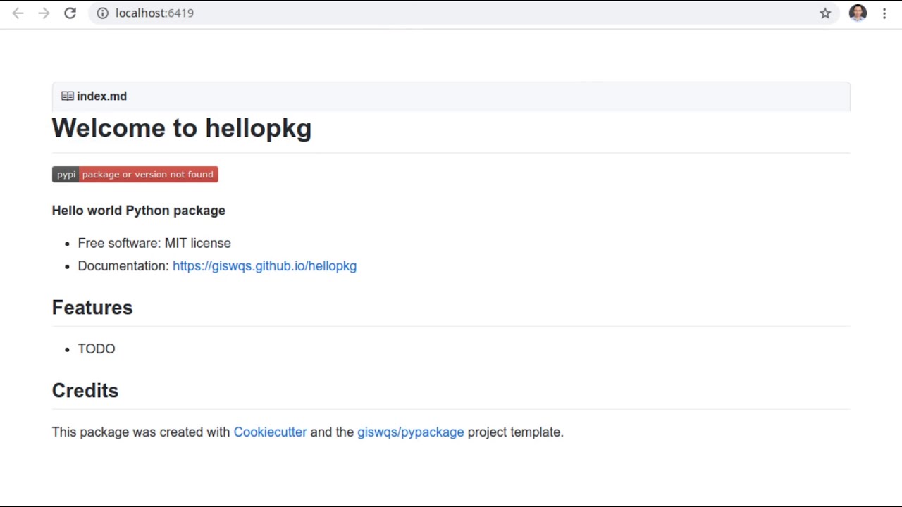 A Python package template with a material design theme for MkDocs