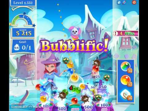 Bubble Witch Saga 2 Level 1332 with no booster, and no +3 gain