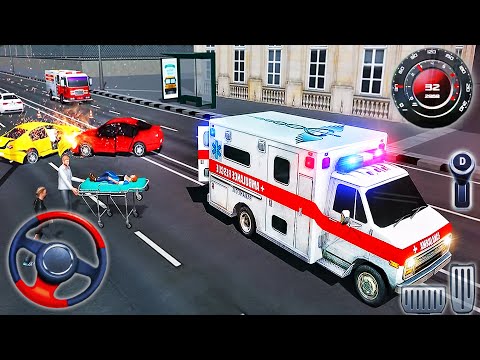 Ambulance Rescue Driving Simulator #2 - Flying City Van Emergency Drive - Android GamePlay