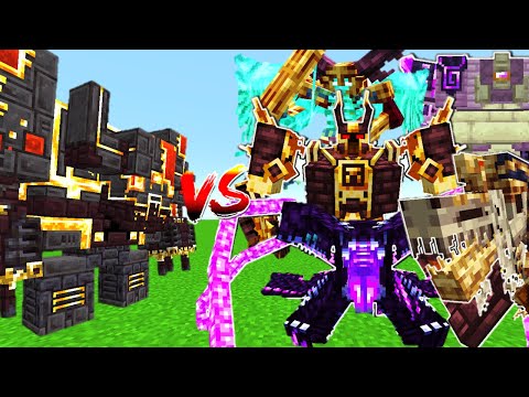 NEW REWORK NETHERITE MONSTROSITY VS L_ENDER'S CATACLYSM BOSSES - MINECRAFT