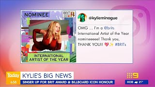 Kylie Minogue nominated for first BRIT Award in 13 years (Today 2024)