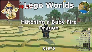 Lego Worlds S1E72 Hatching a Baby Fire Dragon