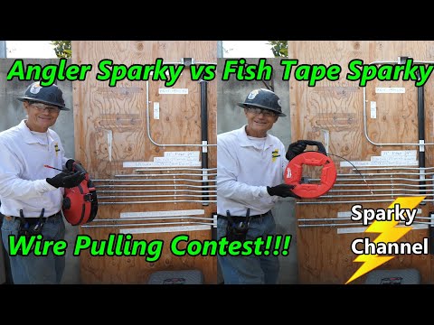 Milwaukee Angler Sparky vs Fish Tape Sparky Wire Pulling Contest!