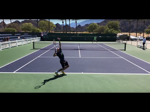 Dominic Thiem & Joao Sousa | IW Practice Points (Court Level 60fps)