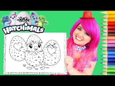 Coloring Hatchimals Eggs Coloring Book Page Prismacolor Colored Pencils | KiMMi THE CLOWN Video