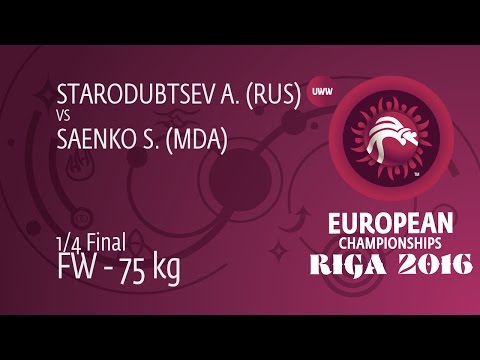1/4 FW - 75 kg: A. STARODUBTSEV (RUS) df. S. SAENKO (MDA) by TF, 10-0