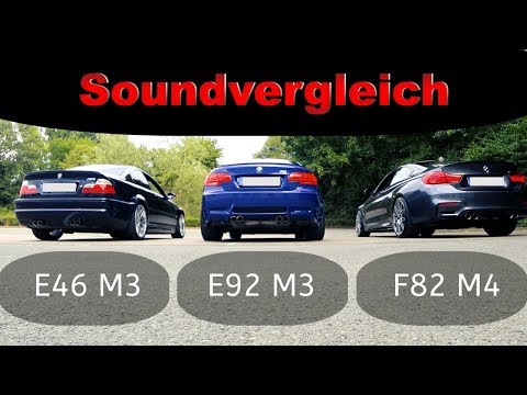 Soundvergleich | BMW E92 M3 Coupé vs E46 M3 vs F82 M4 | Welcher ist Eurer Favorit?