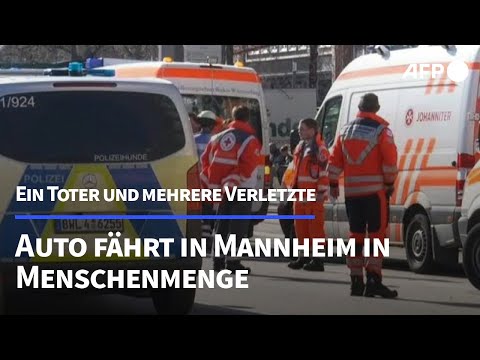 Mannheim: Auto fährt in Menschenmenge - ein Toter | AFP