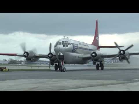 C-97 Landing and Taxi at Hagerstown Regional Airport