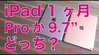 使用1ヶ月の新型iPad9.7インチ2018・iPadPro10.5”とどっちがいい?