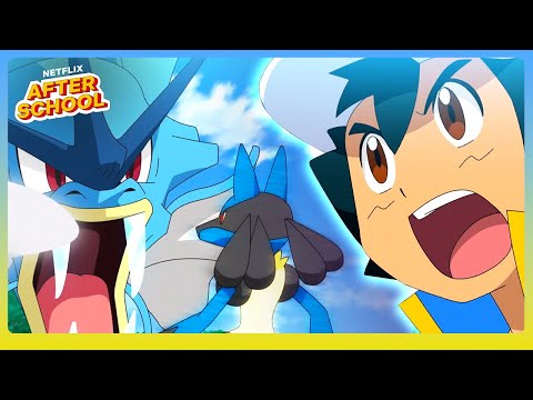 Lucario VS Gyarados Training Showdown! | Pokémon Ultimate Journeys | Netflix Family