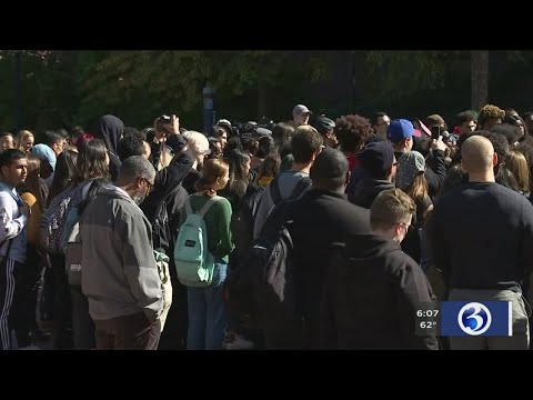 VIDEO: UConn students hold rally after racist video surfaces