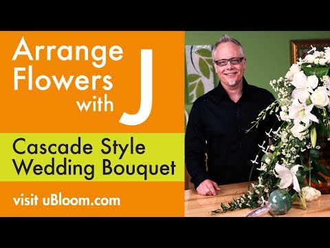 How to Arrange Flowers-  A Cascading Wedding Bouquet!