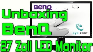 Unboxing BenQ GL2760H 68,6 cm (27 Zoll) LED Monitor (Full-HD, Eye-Care,HDMI,VGA, 2ms Reaktionszeit