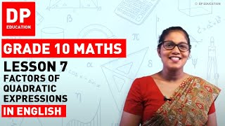 Lesson 7 Factors of Quadratic Expressions   Maths 