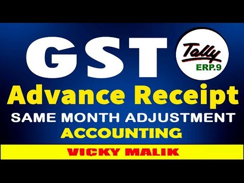 GST: Advance Receipt Entry & Advance Receipt Adjustment, How to Pass GST Advance Receipt Entry Tally