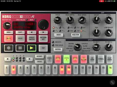 Korg iElectribe for iPhone ($15 ER-1 Electribe) - w iOS AUv3 polish (verb & comps, saturation)