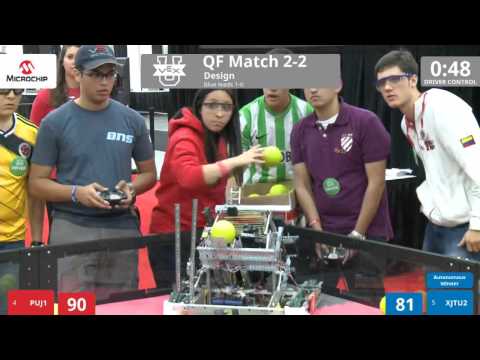VEX Worlds 2016 - VEX U - Design - QF 2-2 (PUJ1) 222 vs 214 (XJTU2)
