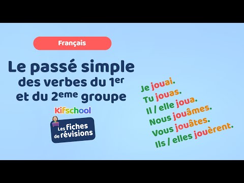 Le passé simple des verbes du 1er et du 2eme groupe