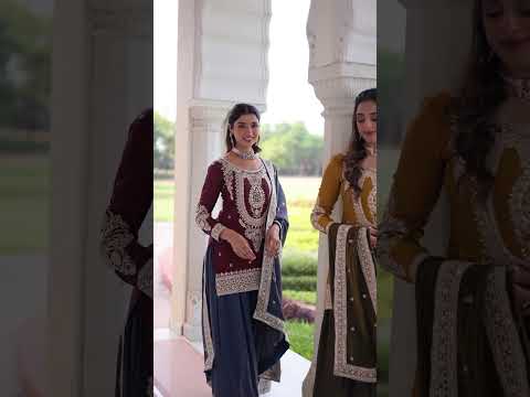 Yellow Silk Sharara Set with Matching Dupatta