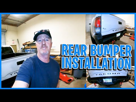 How to install a Body Armor Rear Bumper on a 2022 Toyota Tacoma eps10 steal bumper with shackles