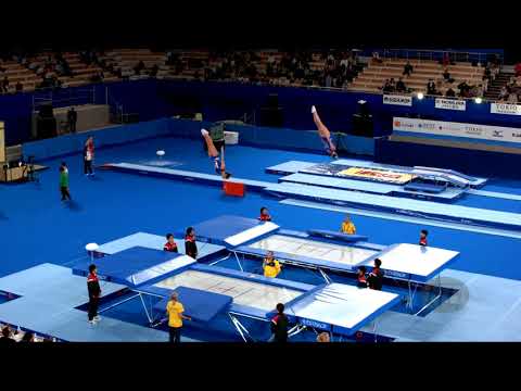 Ukraine 1 (UKR) W - 2019 Trampoline Worlds, Tokyo (JPN) - Qualification Synchro R1