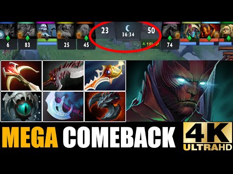 Insane Right Click Terrorblade Divine Rapier + Illusionist's Cape Build Comeback Mega Creeps Dota 2